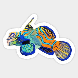 Mandarin Dragonet Ladyfish Sticker